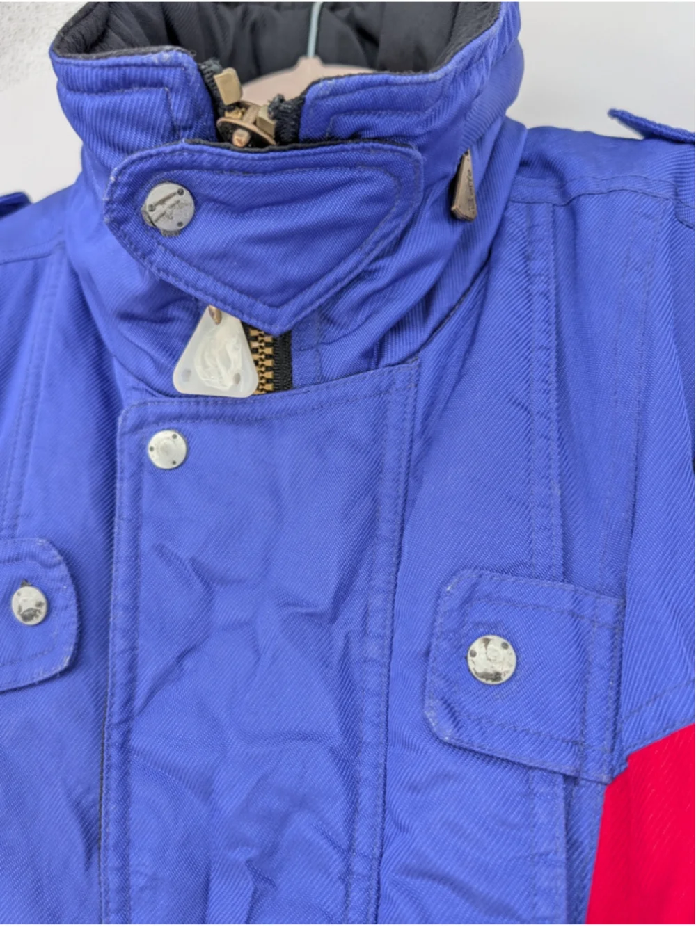 Vintage EFFE 2-Piece Ski Suit Mens M 42 Blue Red Colorblock Snowsuit 80s 90s